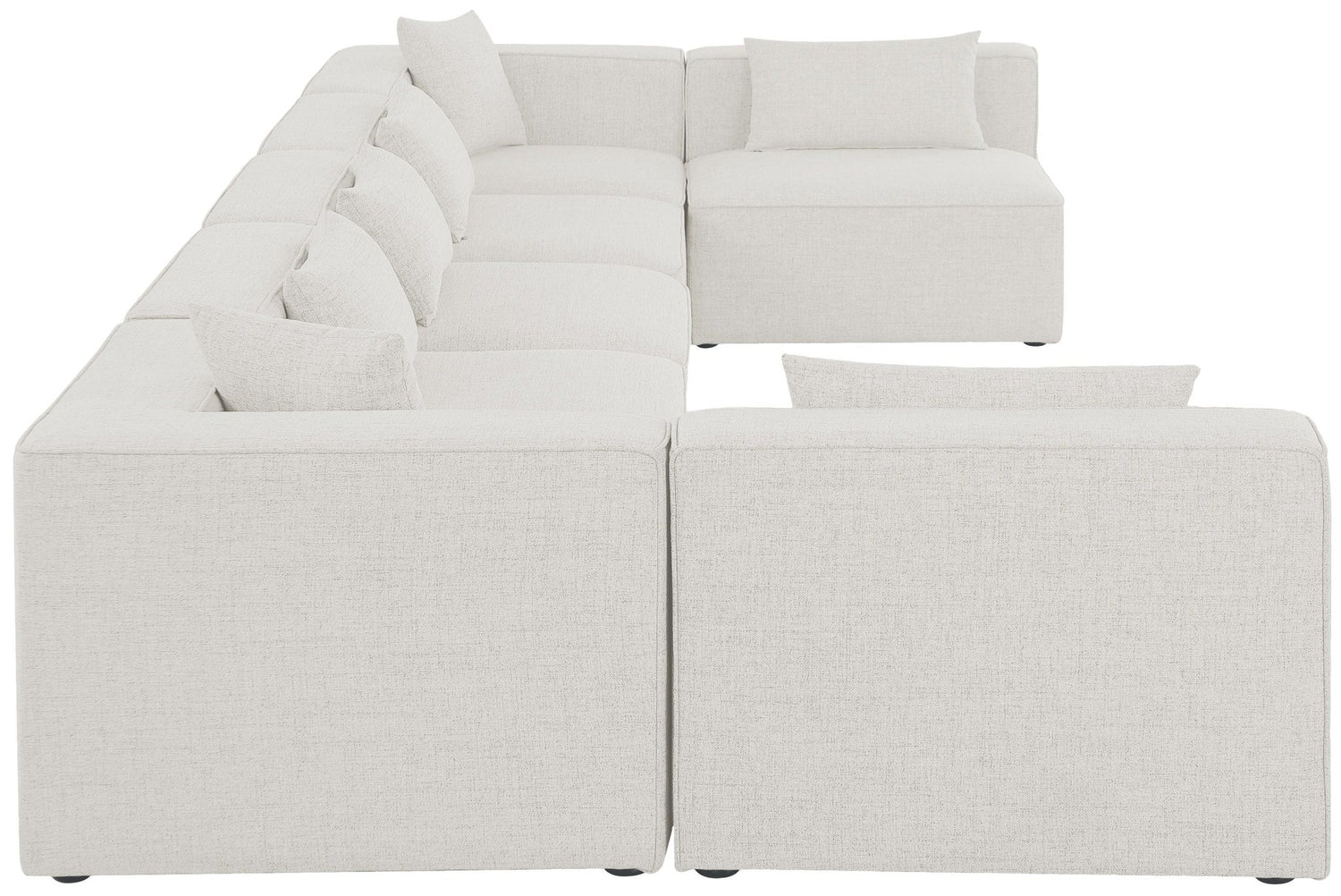Cube - Modular Sectional 7 Piece - Cream | Home Elegance USA