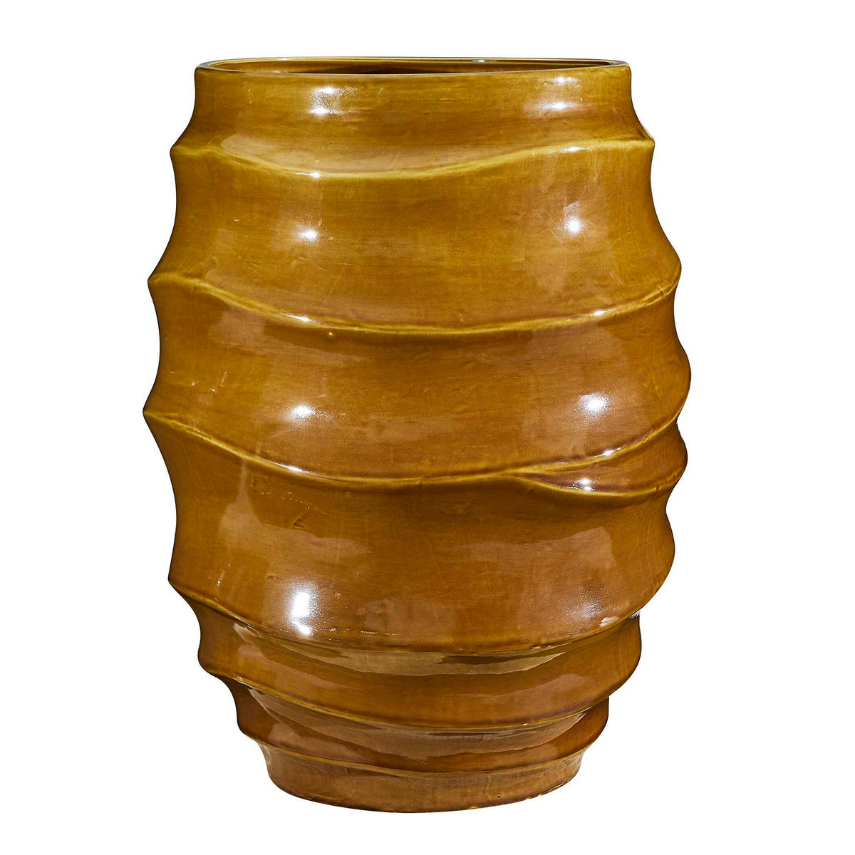 Canyon Wave Indoor-Outdoor Earthy Planter - Light Brown by Uttermost - View 4