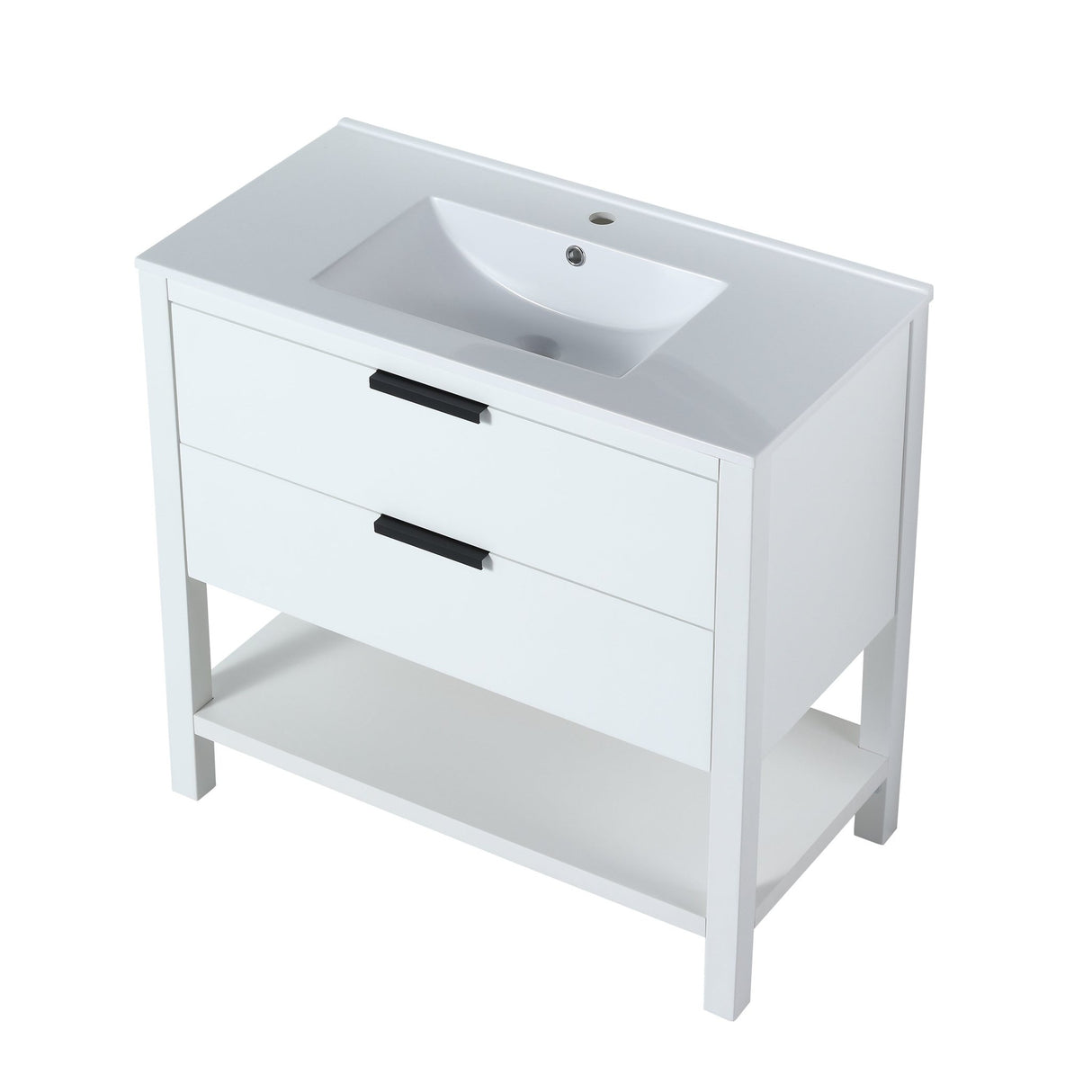 36 Inch Bathroom Vanity Plywood With 2 Drawers,36x18 | Home Elegance USA