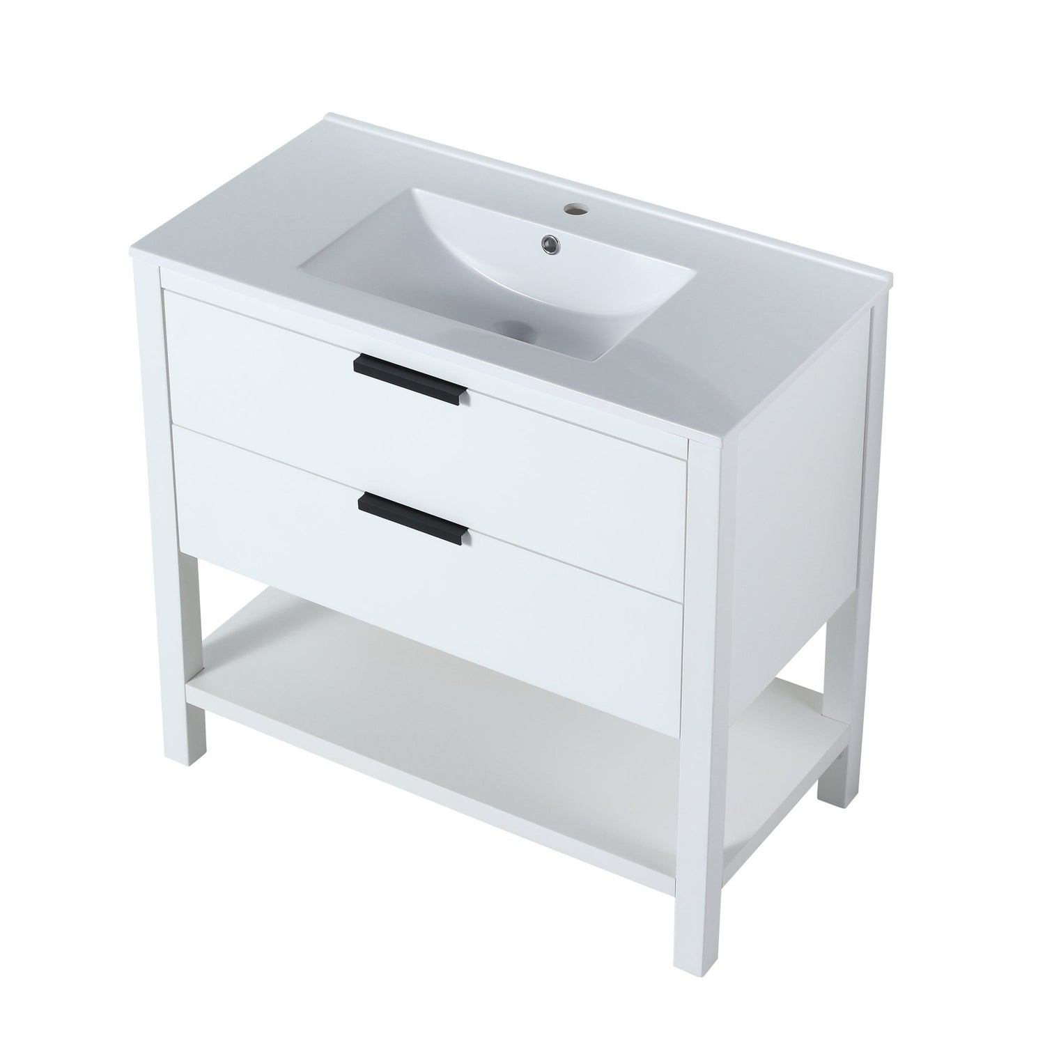36 Inch Bathroom Vanity Plywood With 2 Drawers,36x18 | Home Elegance USA