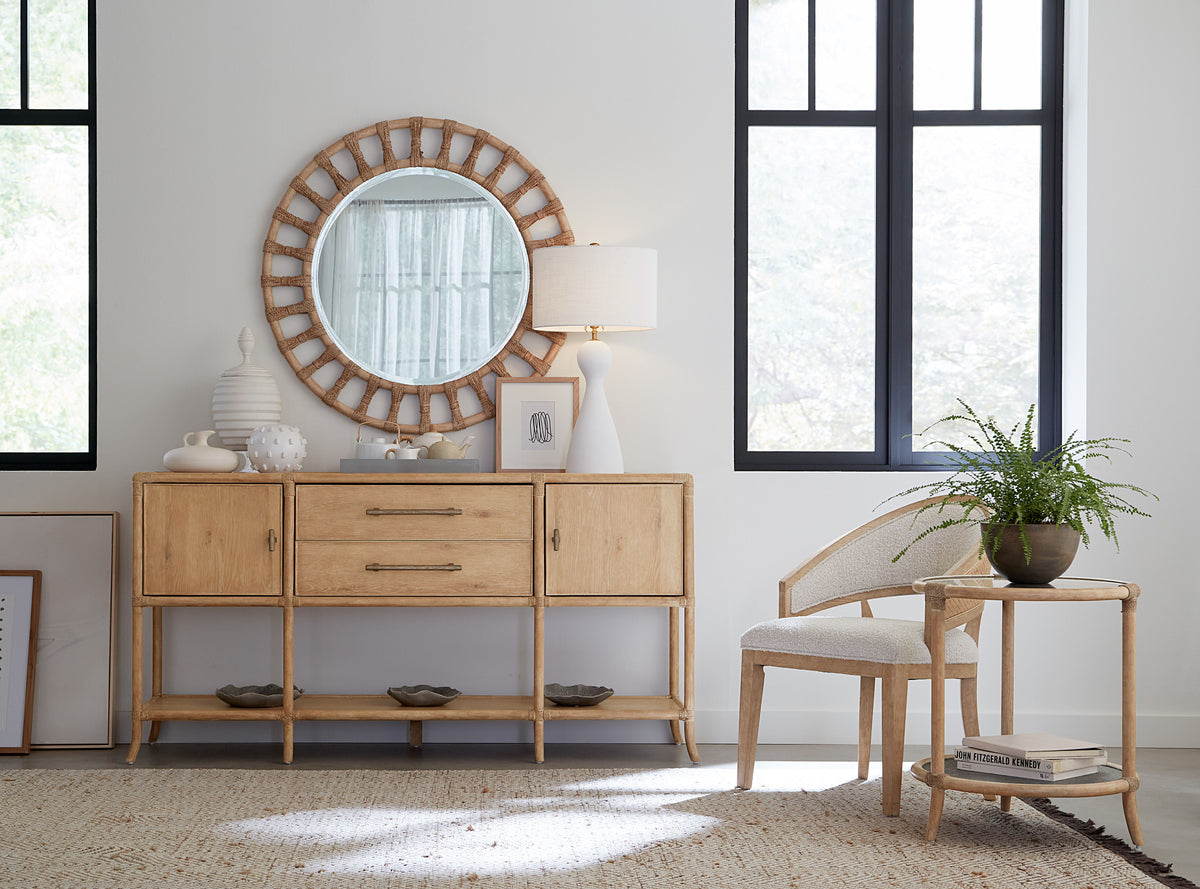Retreat Pole Rattan Sideboard - Beige by Hooker Furniture - View 3