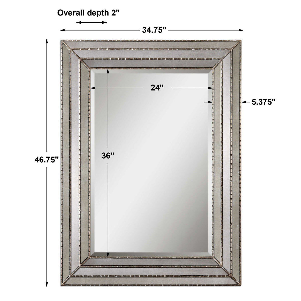 Seymour Mirror - Silver by Uttermost - View 6