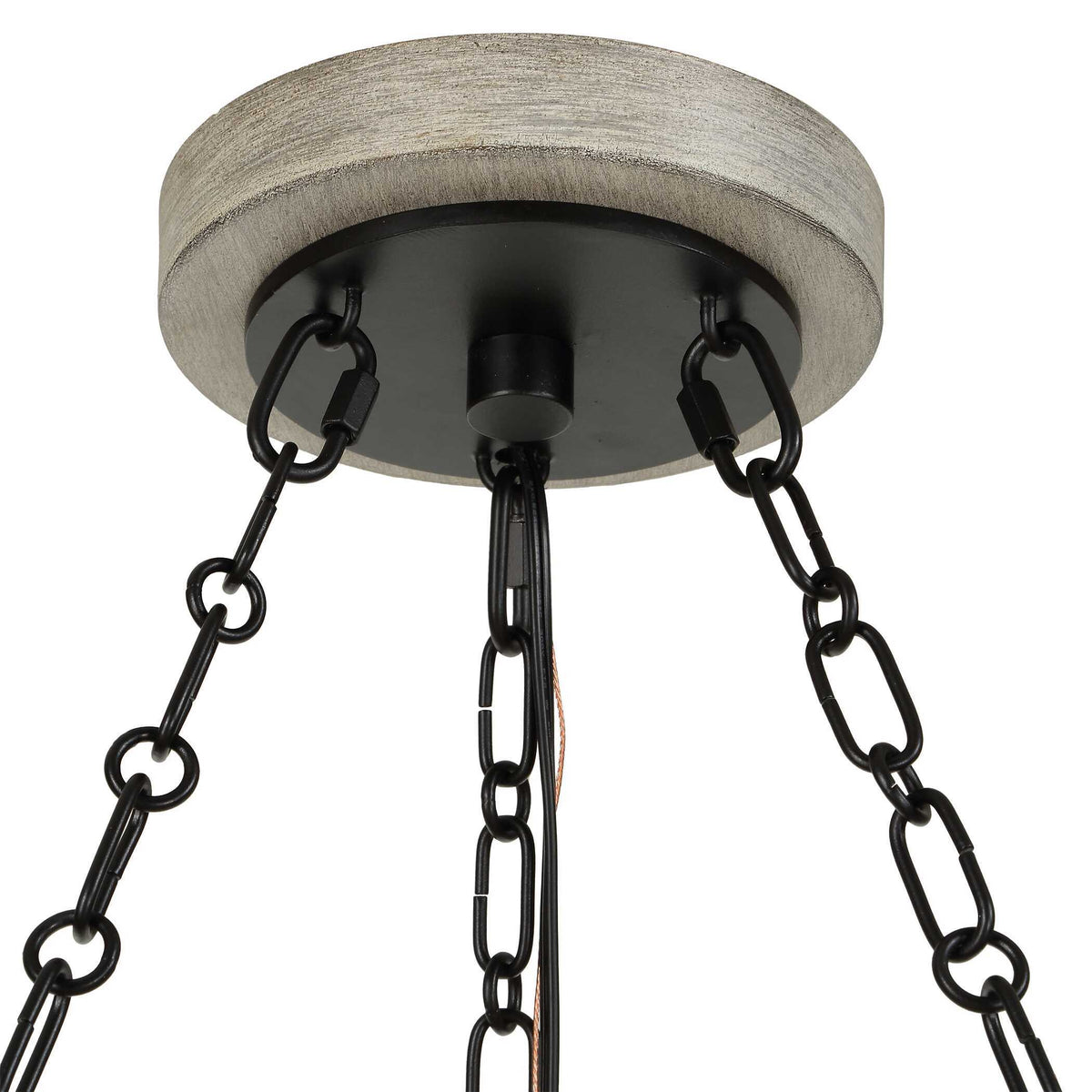 Edgecomb 6 Light Indoor-Outdoor Chandelier Black / Gray - Gray / Black by Uttermost - View 9