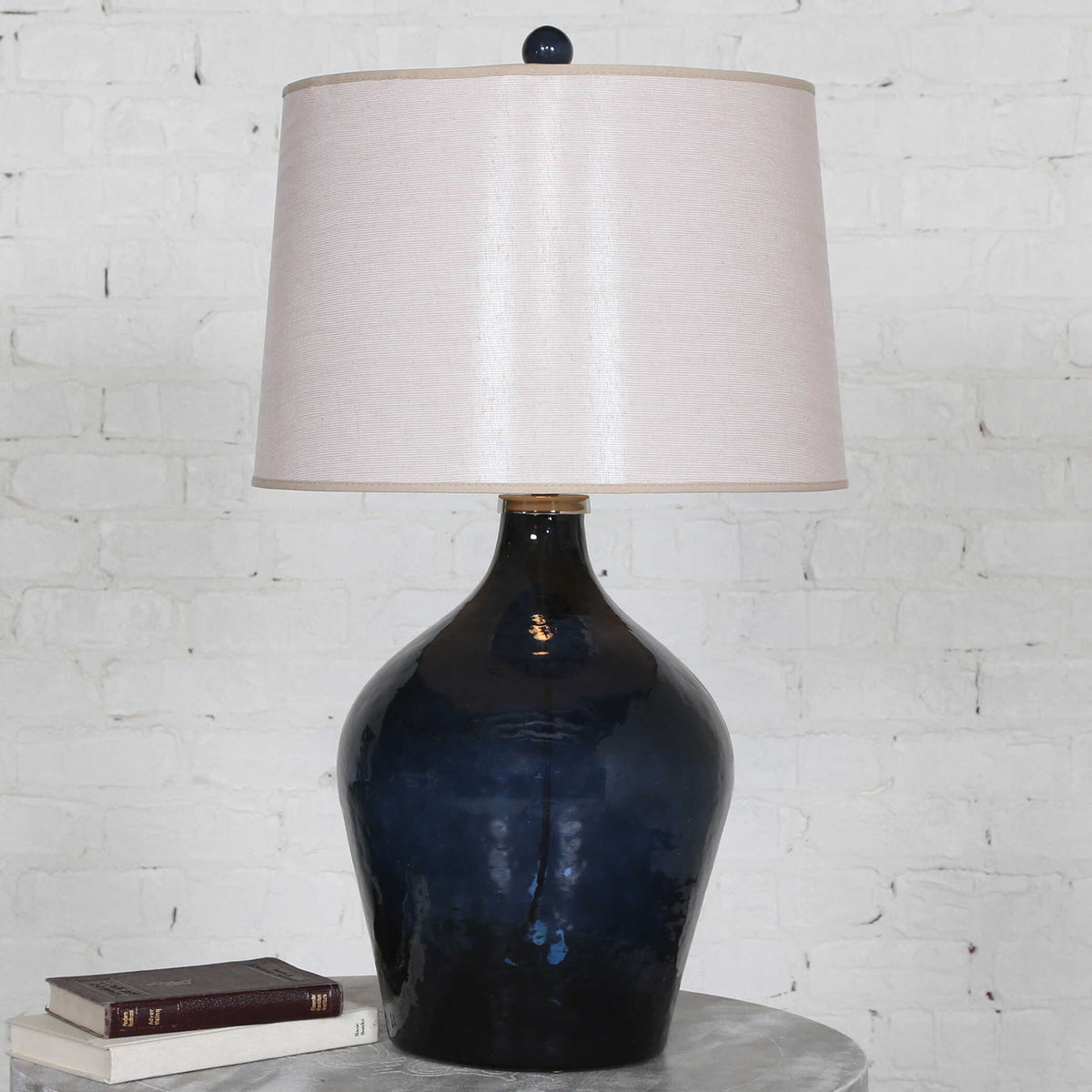 Lamone Glass Lamp - Blue / Beige by Uttermost - View 2