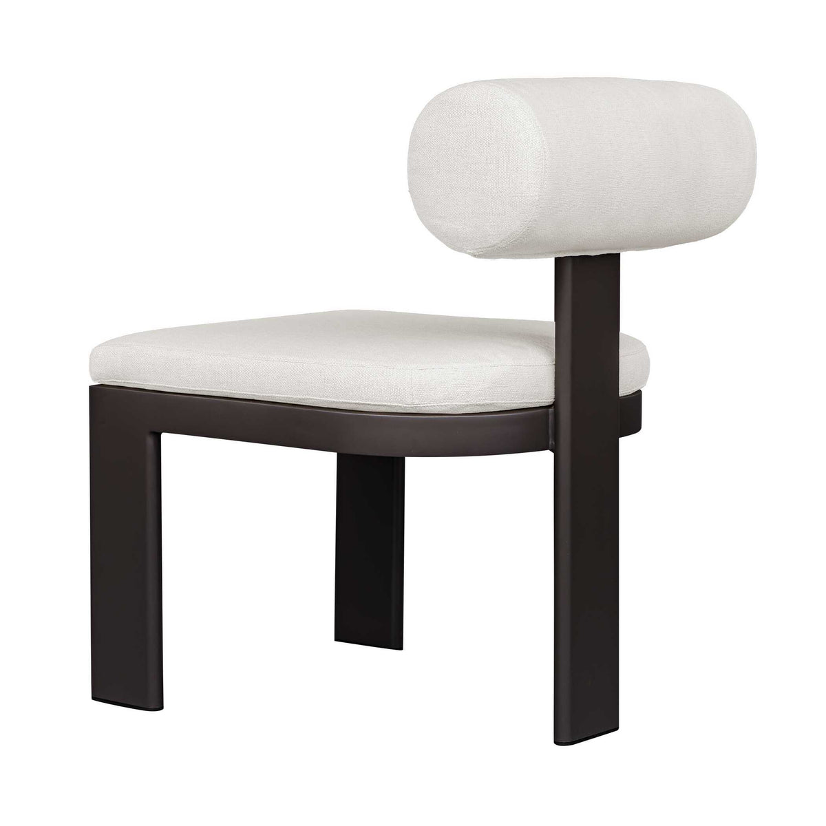 Bolster Back Outdoor Dining Chair - White / Black by Uttermost - View 6