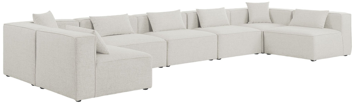 Cube - Modular Sectional 7 Piece - Cream | Home Elegance USA