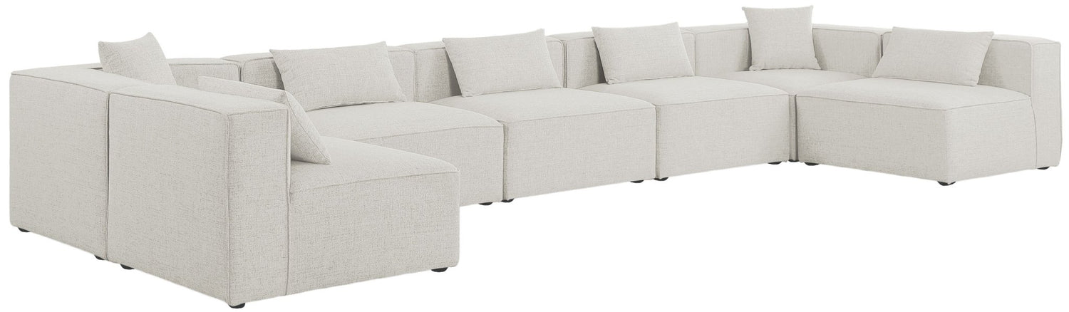 Cube - Modular Sectional 7 Piece - Cream | Home Elegance USA