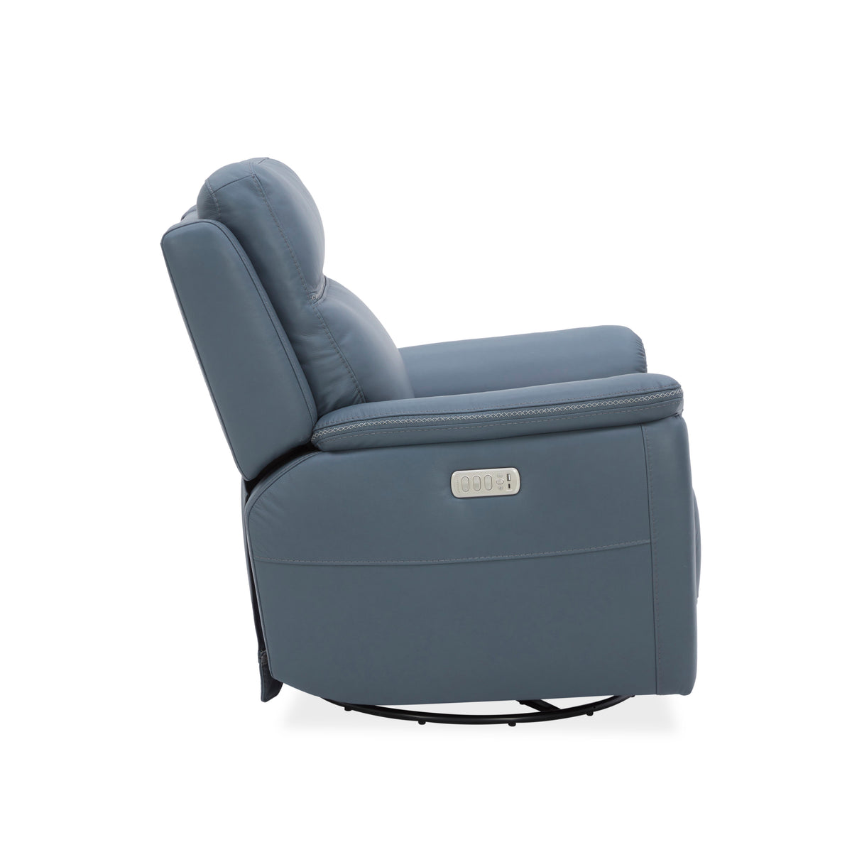 Sawyer Swivel Glider With Power Headrest, Lumbar, Heat & Massage - Blue | Flexsteel
