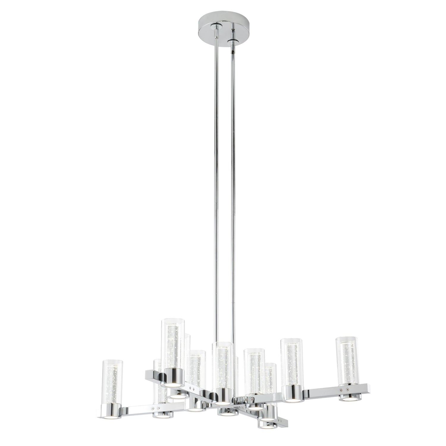Victory 12 Light Chandelier //  Chrome  | Finesse
