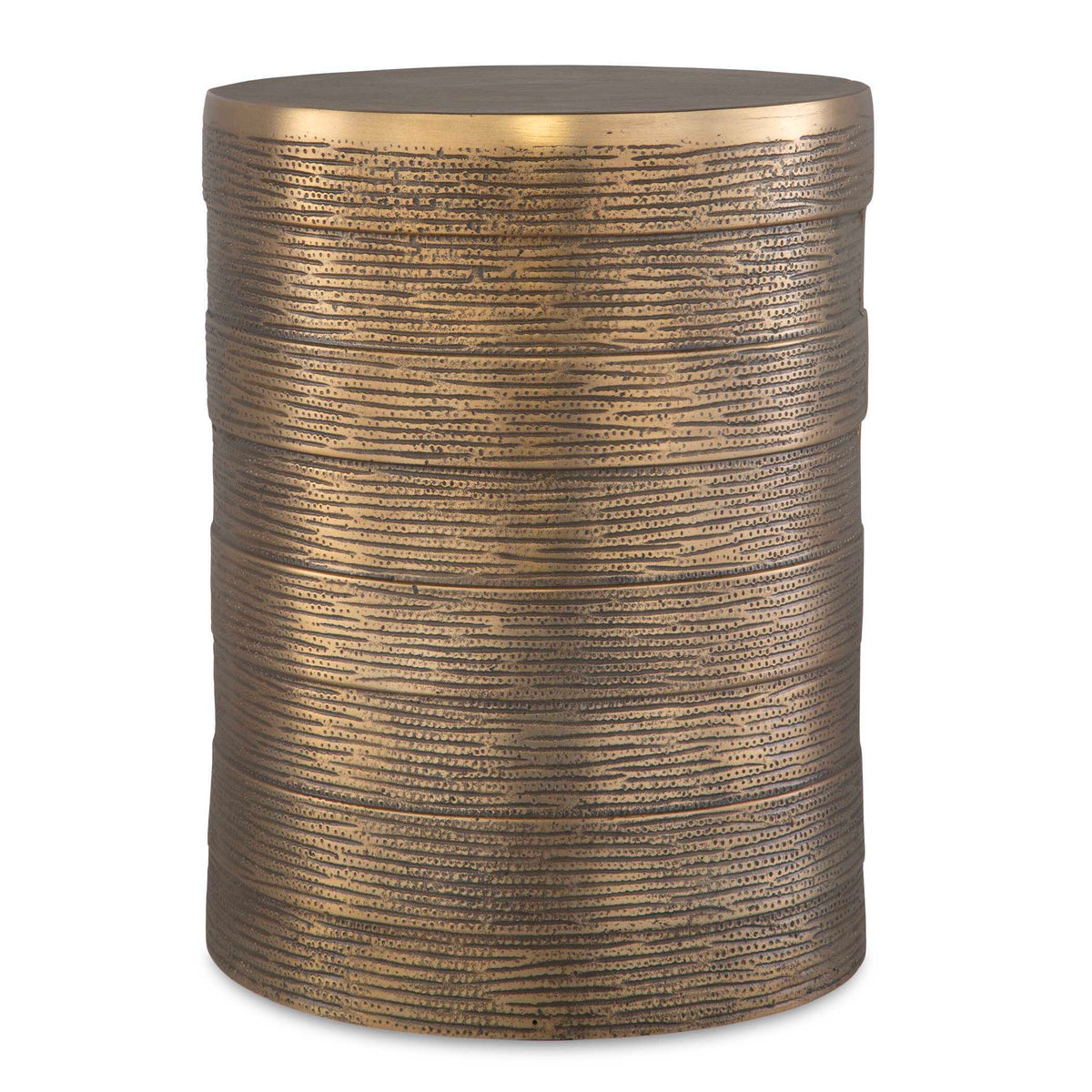 Odin Antique Brass Accent Table - Bronze by Uttermost - View 1