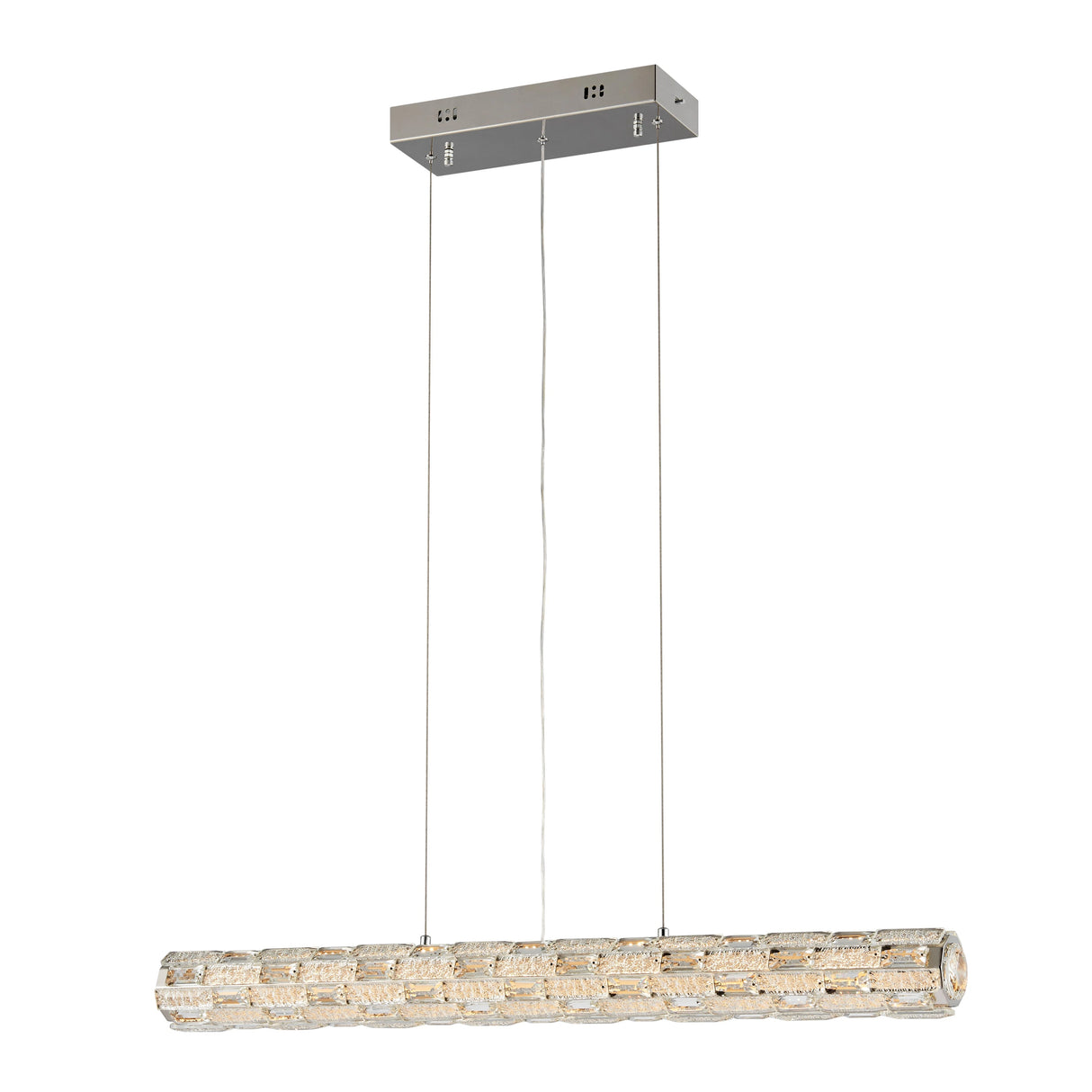 Lámpara de araña de cristal Rustica // Cromo | Finesse