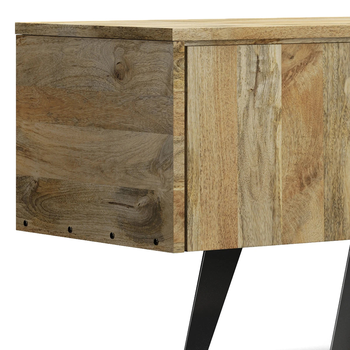 Lowry 72 inch Wide Solid Wood TV Stand in Natural For TVs up to 80 inches - sold by Home Elegance USA