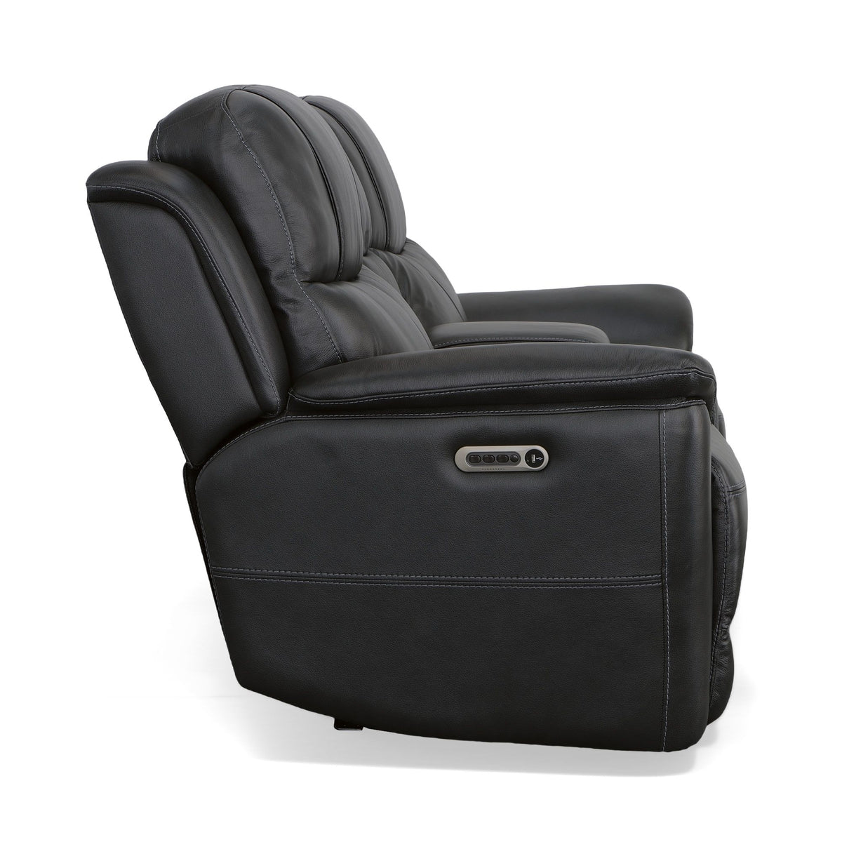 Crew Power Reclining Loveseat With Console, Power Headrests & Lumbar - Raven | Flexsteel