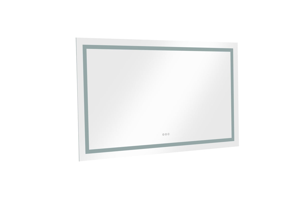 60 in. W x 36 in. H Frameless LED Single Bathroom Vanity Mirror in Polished Crystal Bathroom Vanity LED Mirror with 3 Color Lights Mirror for Bathroom Wall 60 Inch Smart Lighted Vanity Mirrors Dimm | Home Elegance USA