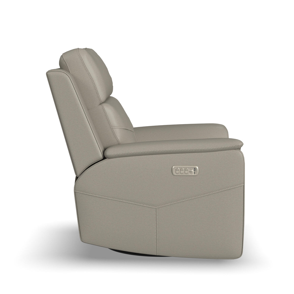 Vernon Power Swivel Gliding Recliner With Power Headrest, Lumbar, Heat & Massage - Dove Gray | Flexsteel