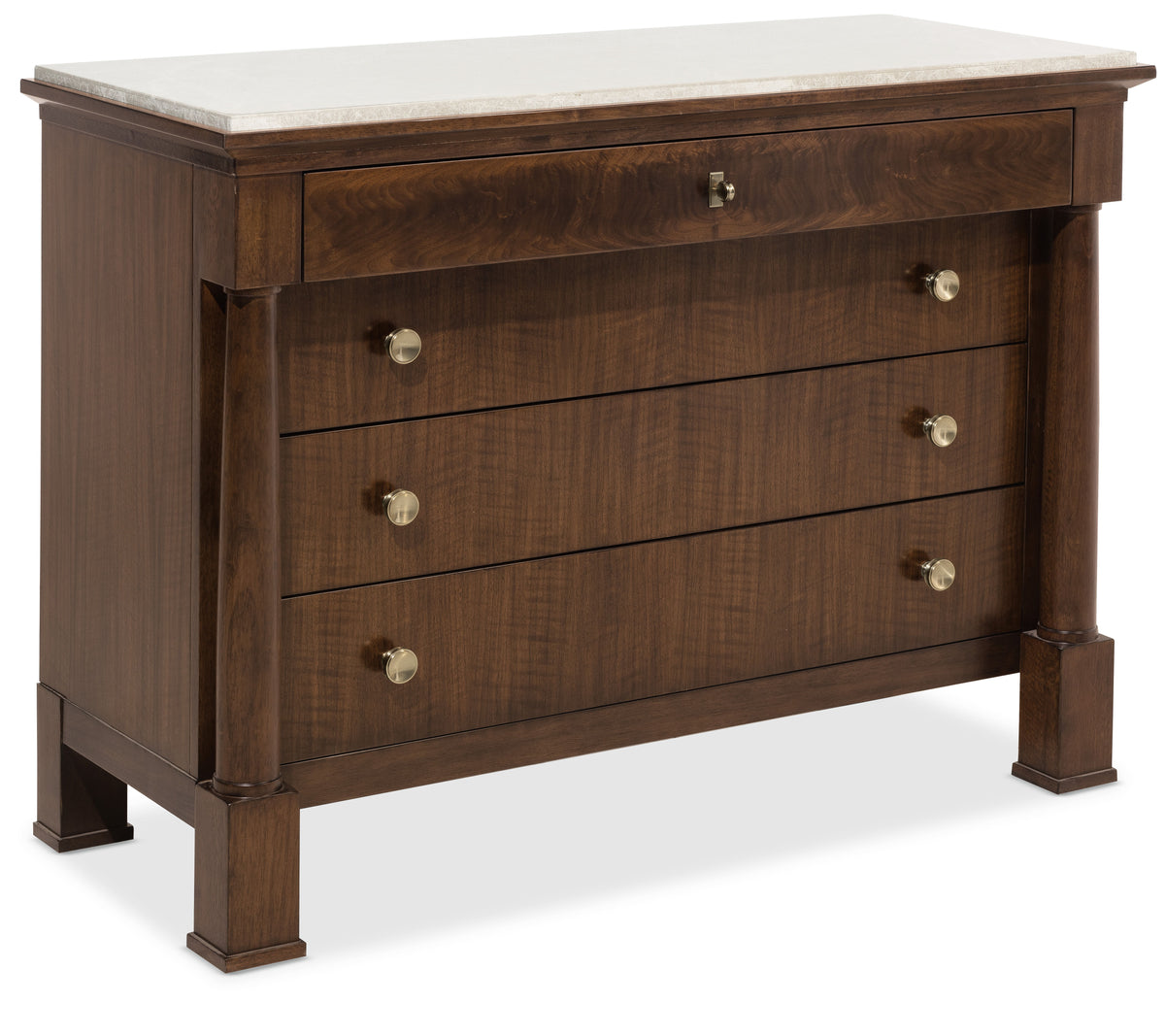 Archives Four-Drawer Chest - Dark Brown / Beige by Hooker Furniture - View 1