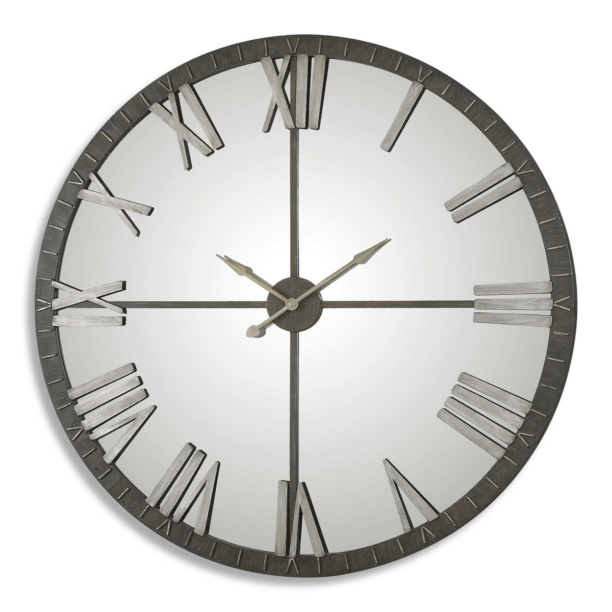 Amelie Large Wall Clock - Bronze / Silver by Uttermost - View 1
