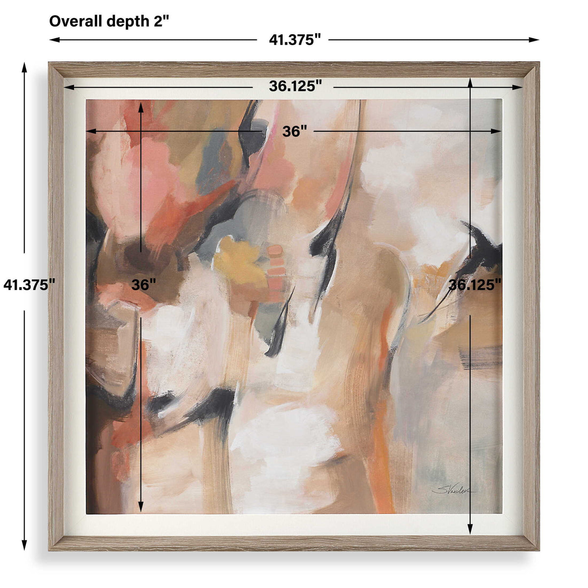Uphill Framed Abstract Print - Light Brown by Uttermost - View 8
