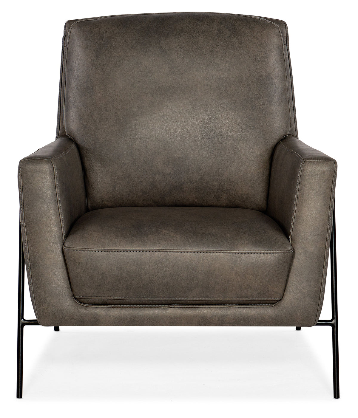 Amette Metal Frame Club Chair - Dark Brown / Black by Hooker Furniture - View 4