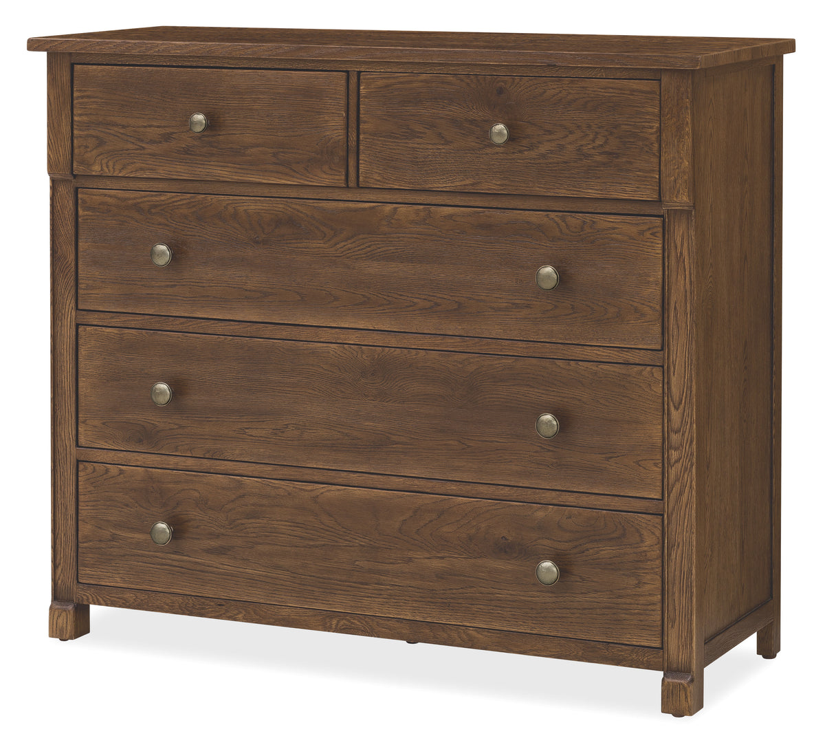 Driftwood Five-Drawer Chest Worn Saddle - Dark Brown by Hooker Furniture - View 2