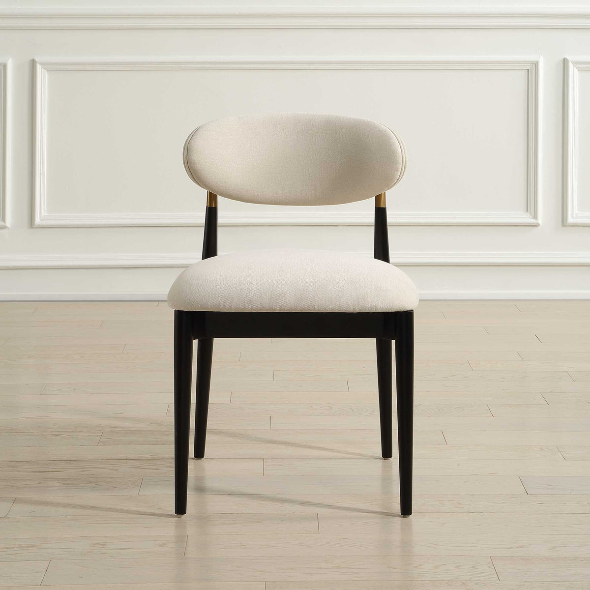 Moxie Armless Dining Chair (Set of 2) Black / Off White - Black / White by Uttermost - View 2
