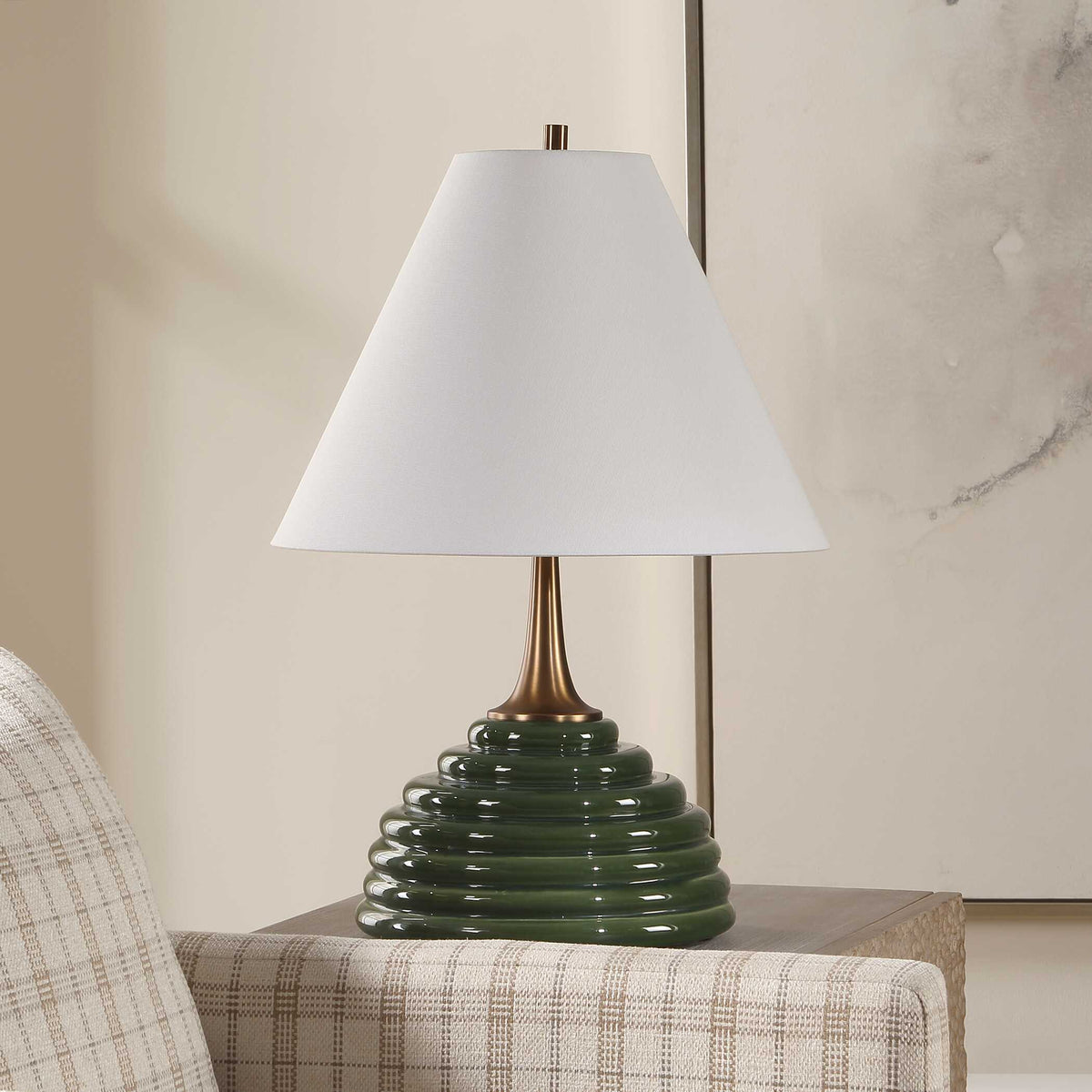 McKay Table Lamp - Dark Green by Uttermost - View 3