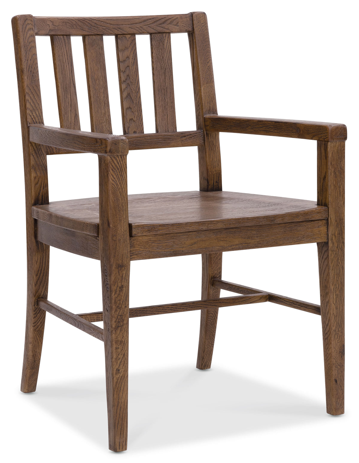 Driftwood Splatback Arm Chair (Set of 2) Worn Saddle - Dark Brown by Hooker Furniture - View 1
