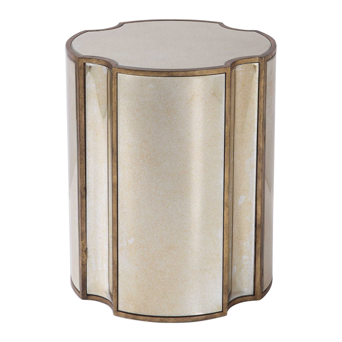 Harlow Mirrored Accent Table - Gold by Uttermost - View 1