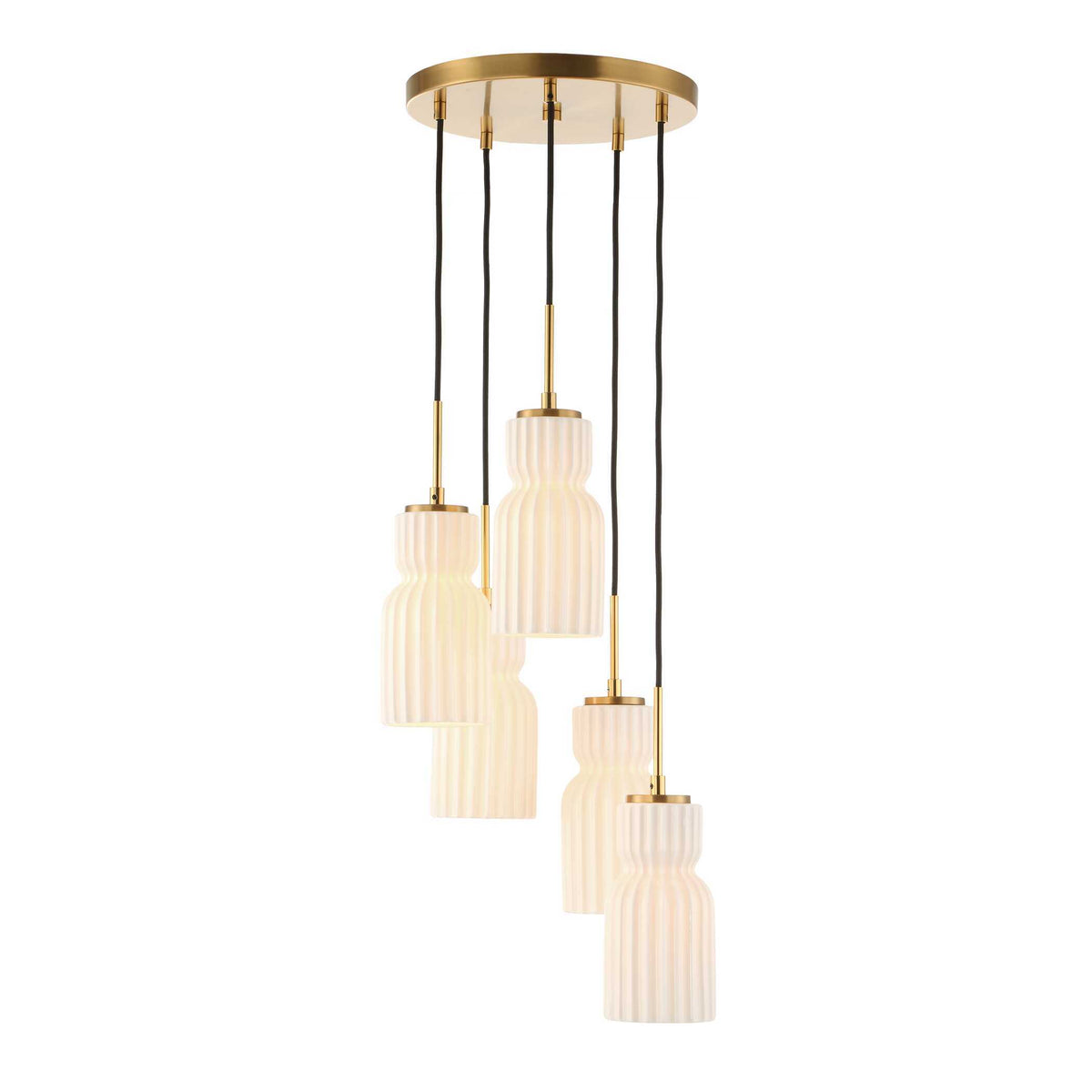 Vanier 5 Light Cluster Pendant - Gold by Uttermost - View 1