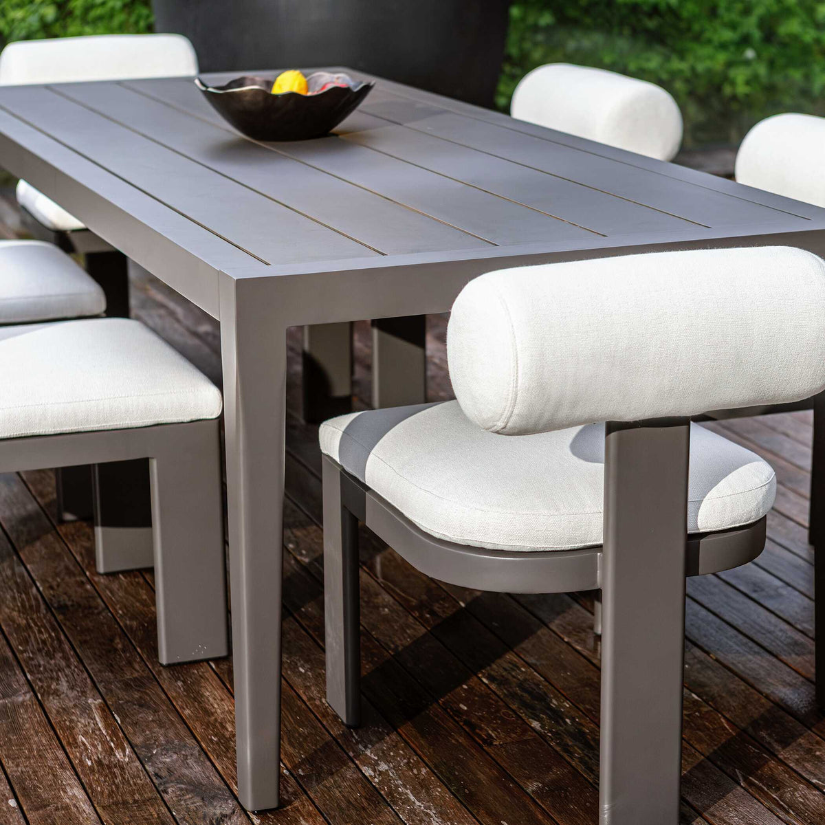 Bolster Back Outdoor Dining Chair - White / Black by Uttermost - View 13