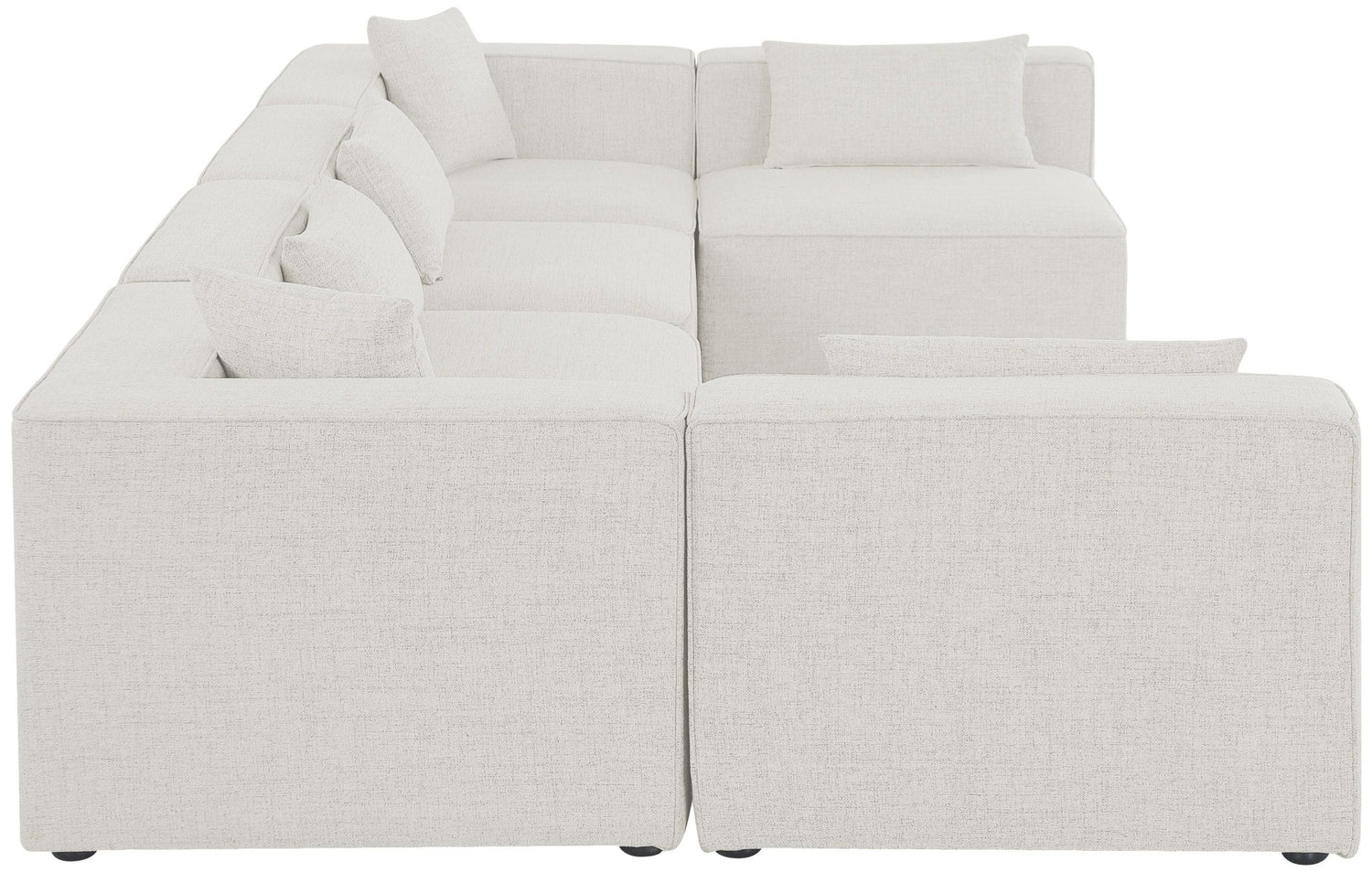Cube - Modular Sectional 6 Piece - Cream | Home Elegance USA