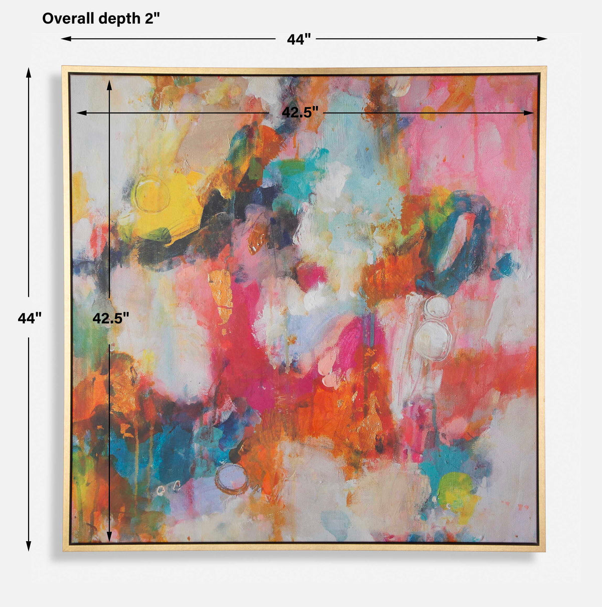 A Colorful Mindset Framed Abstract Art - Gold by Uttermost - View 7