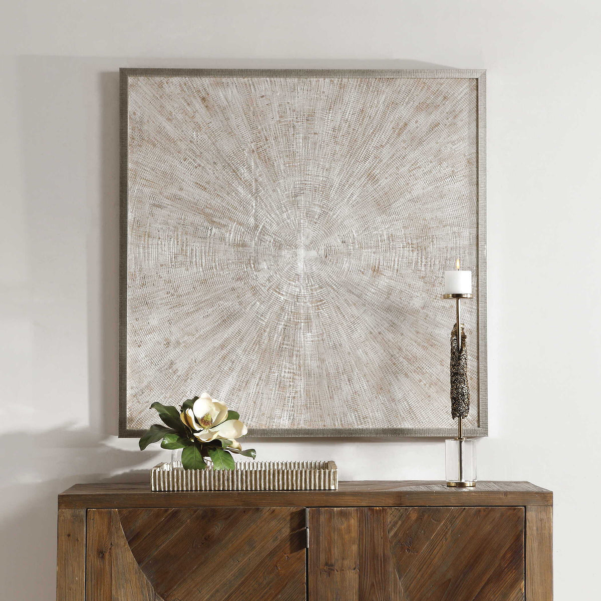 Mesmerize Abstract Art - Light Gray / Beige by Uttermost - View 3