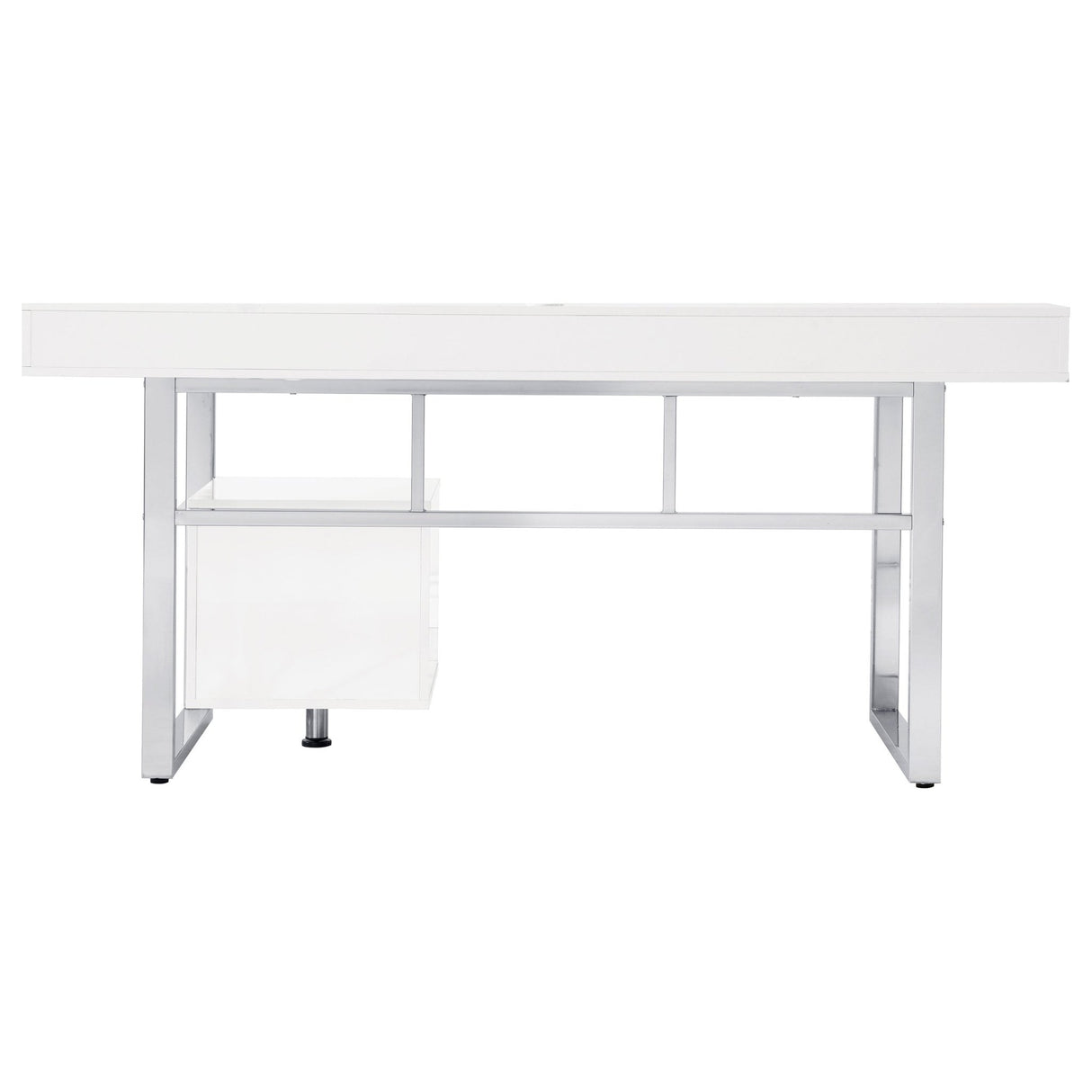 Computer Desk - Whitman 4-drawer Writing Desk Glossy White