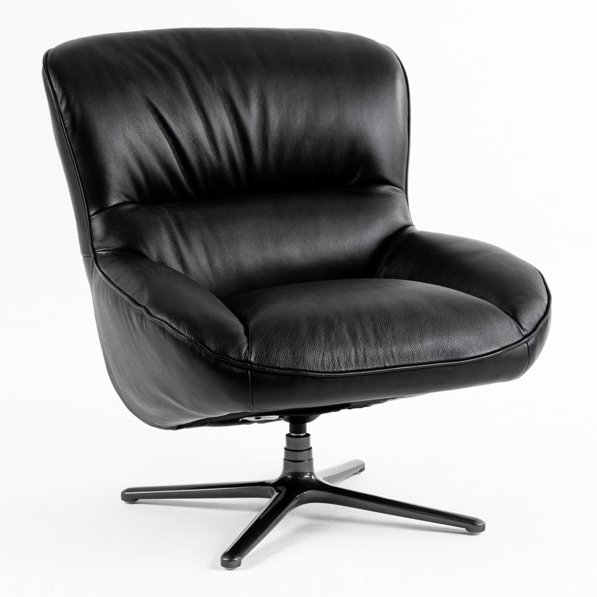 Modrest Theo - Modern Black Leather Accent Chair