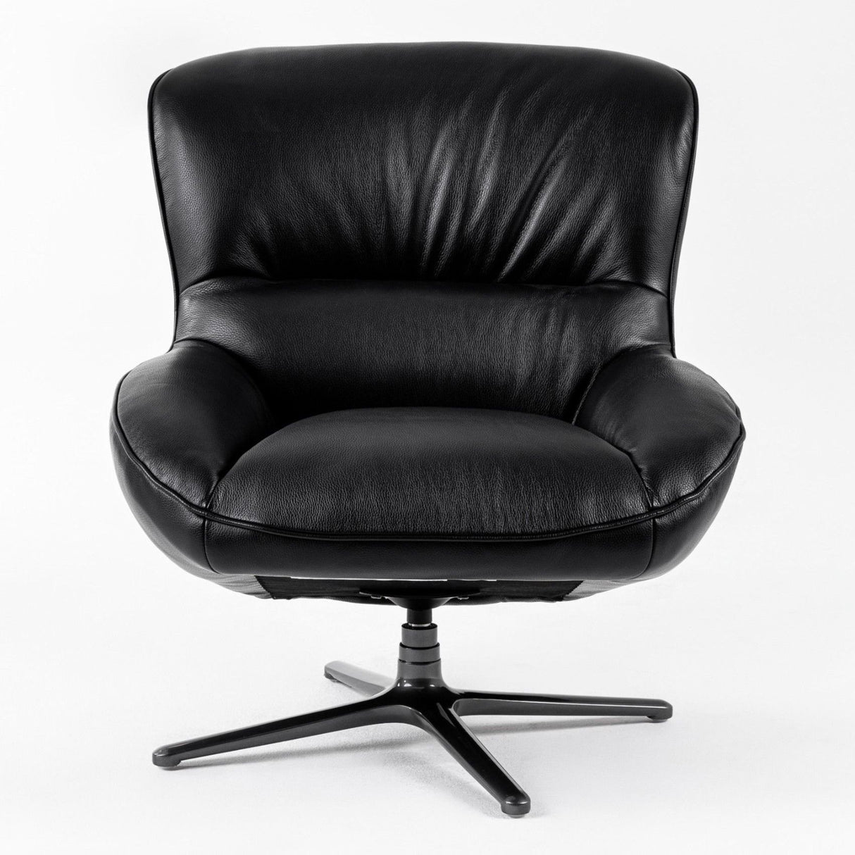 Modrest Theo - Modern Black Leather Accent Chair
