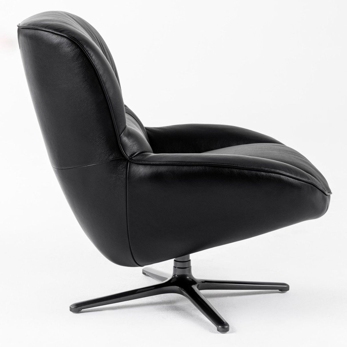 Modrest Theo - Modern Black Leather Accent Chair