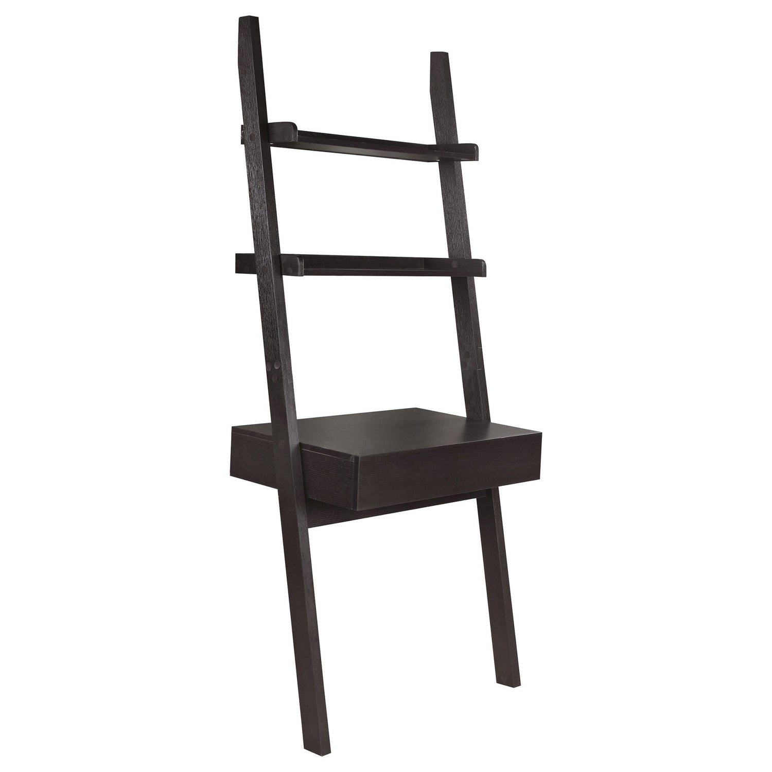3 Pc Desk Set - Colella 3 - piece 1 - drawer Ladder Desk Set Cappuccino | Coaster | Home Elegance USA