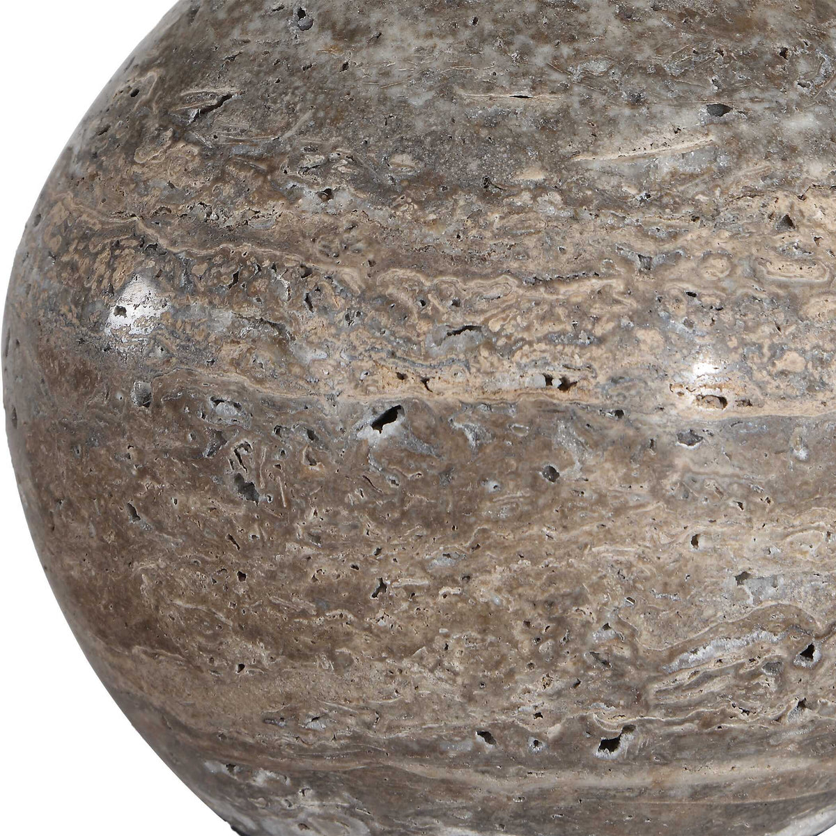 Jaycee Dark Travertine Buffet Lamp Brass / Gold / Gray - Bronze / Gray by Uttermost - View 6