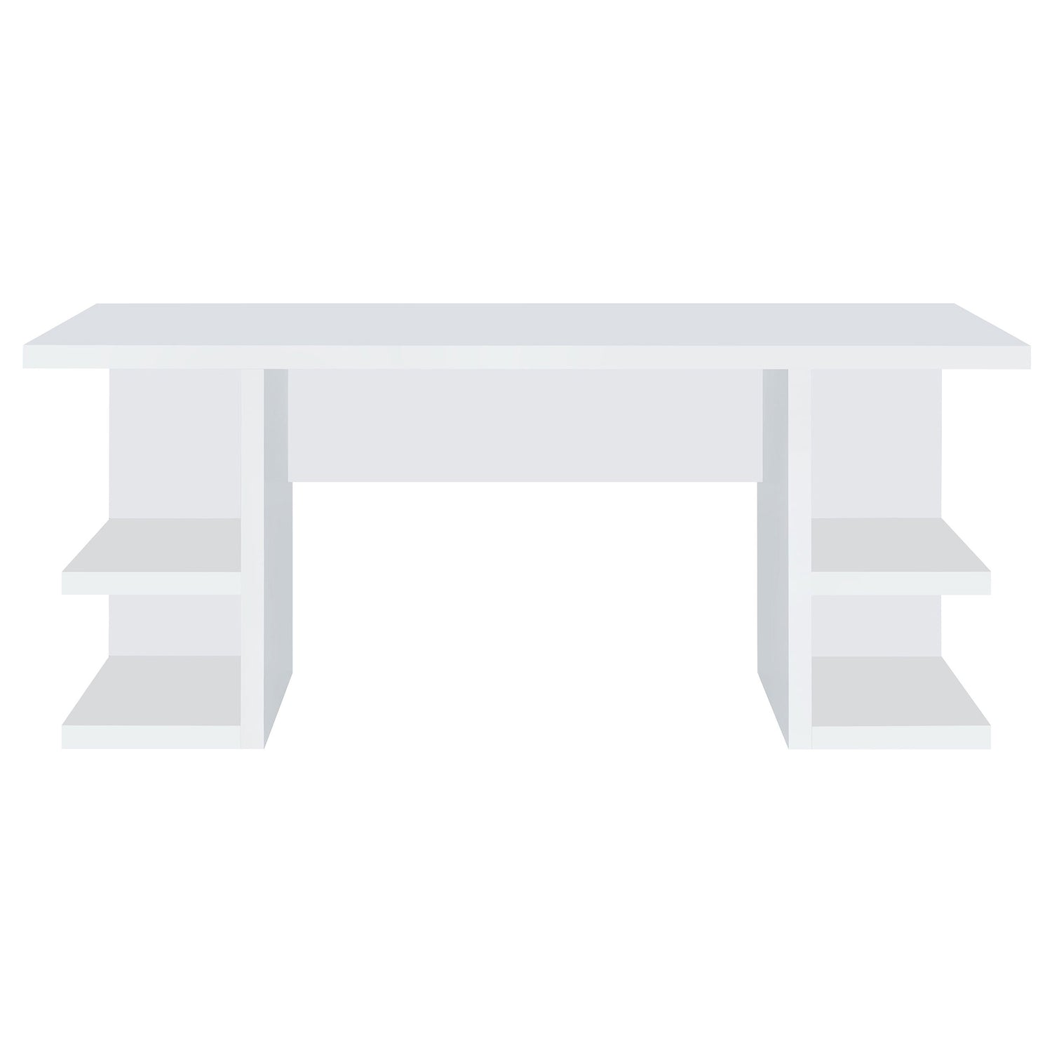Alice Writing Desk White with Open Shelves | Coaster | Home Elegance USA