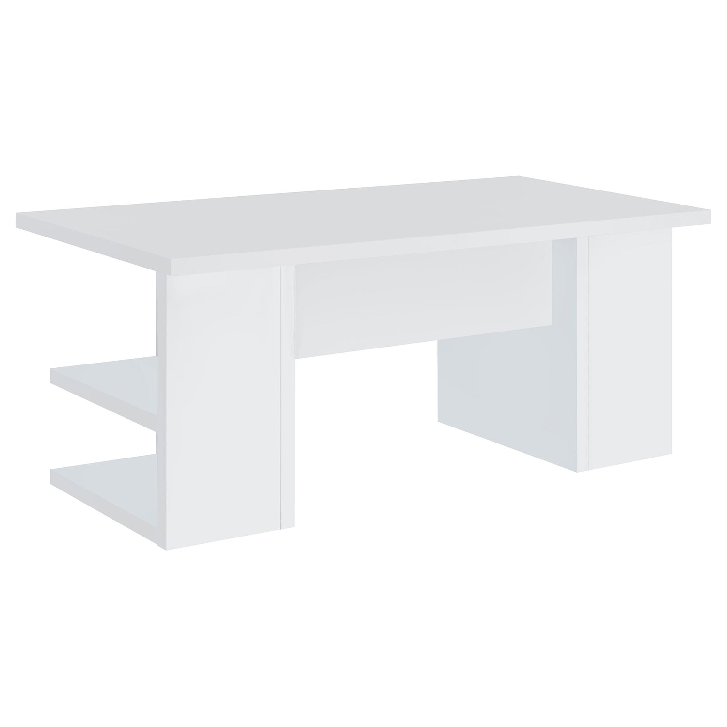 Alice Writing Desk White with Open Shelves | Coaster | Home Elegance USA
