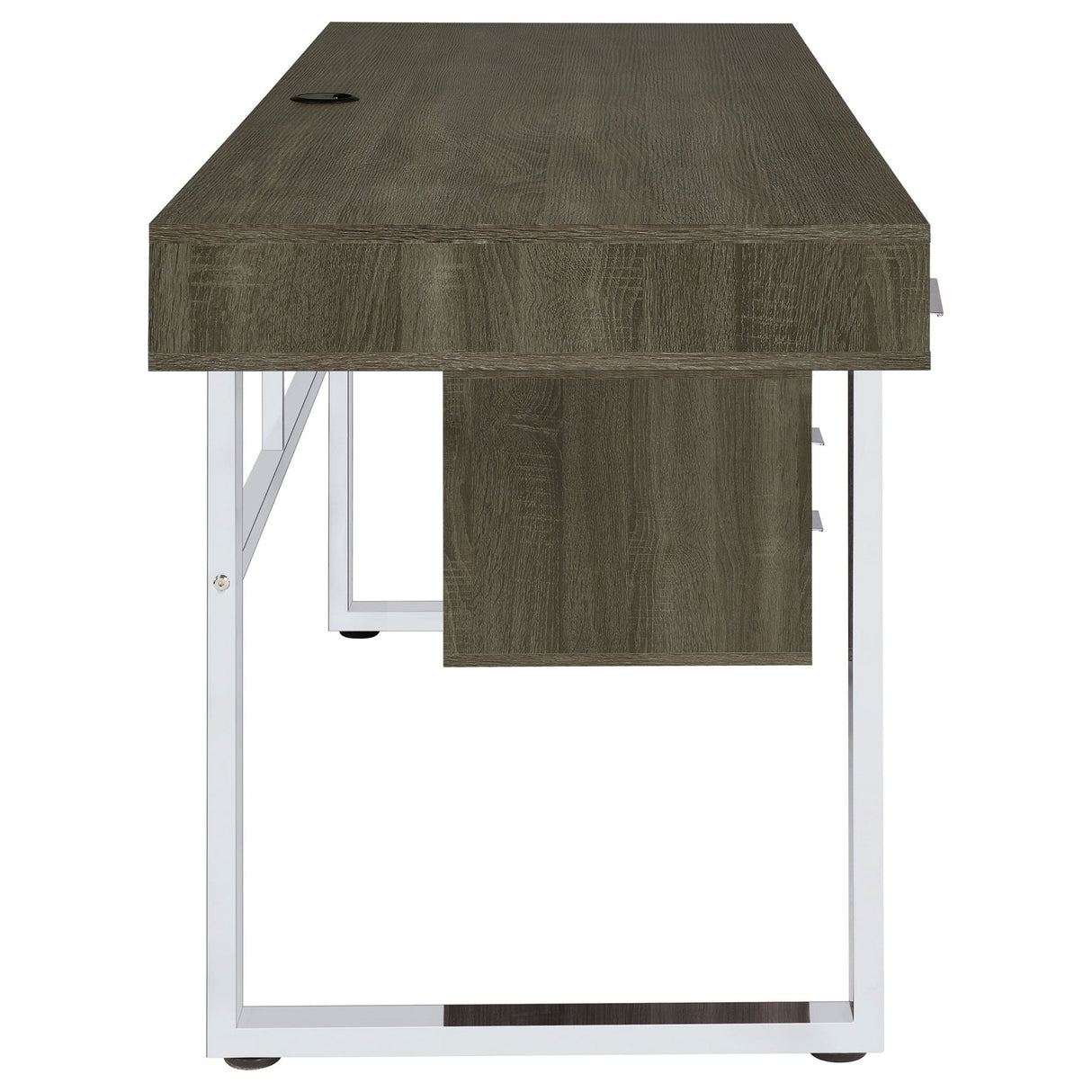 Computer Desk - Whitman 4-drawer Writing Desk Weathered Grey