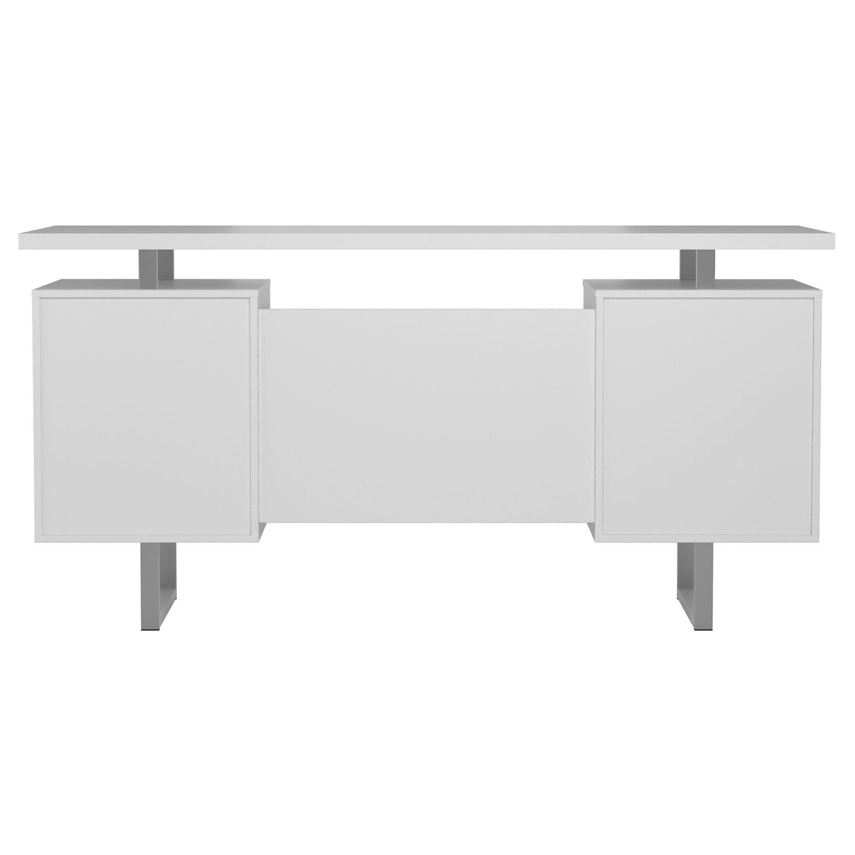 Computer Desk - Lawtey Floating Top Office Desk White Gloss