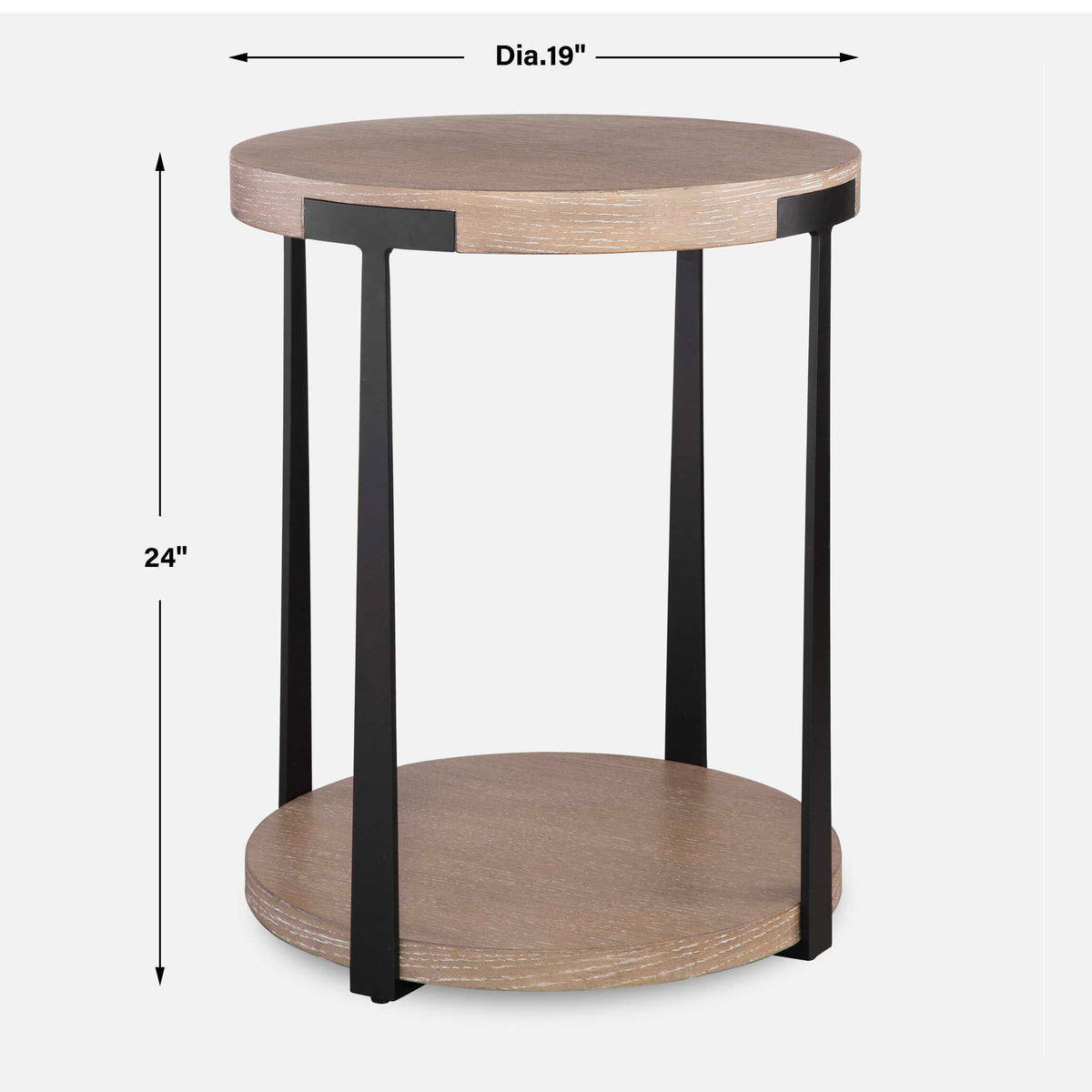 Palisade Round Side Table Natural - Light Brown by Uttermost - View 8