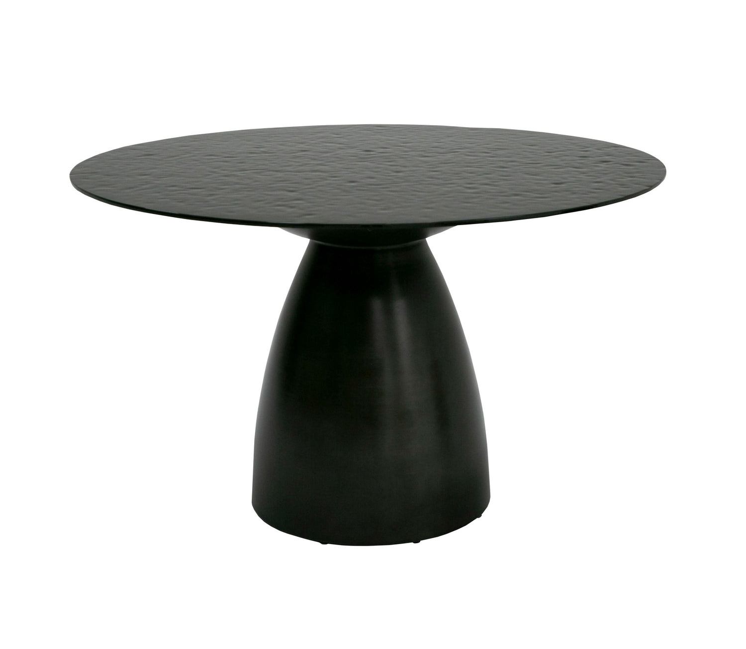 Modrest Calexico - Contemporary Black Wave Glass Round Dining Table | VIG - Home Elegance USA