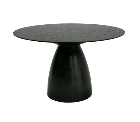 Modrest Calexico - Contemporary Black Wave Glass Round Dining Table | VIG - Home Elegance USA