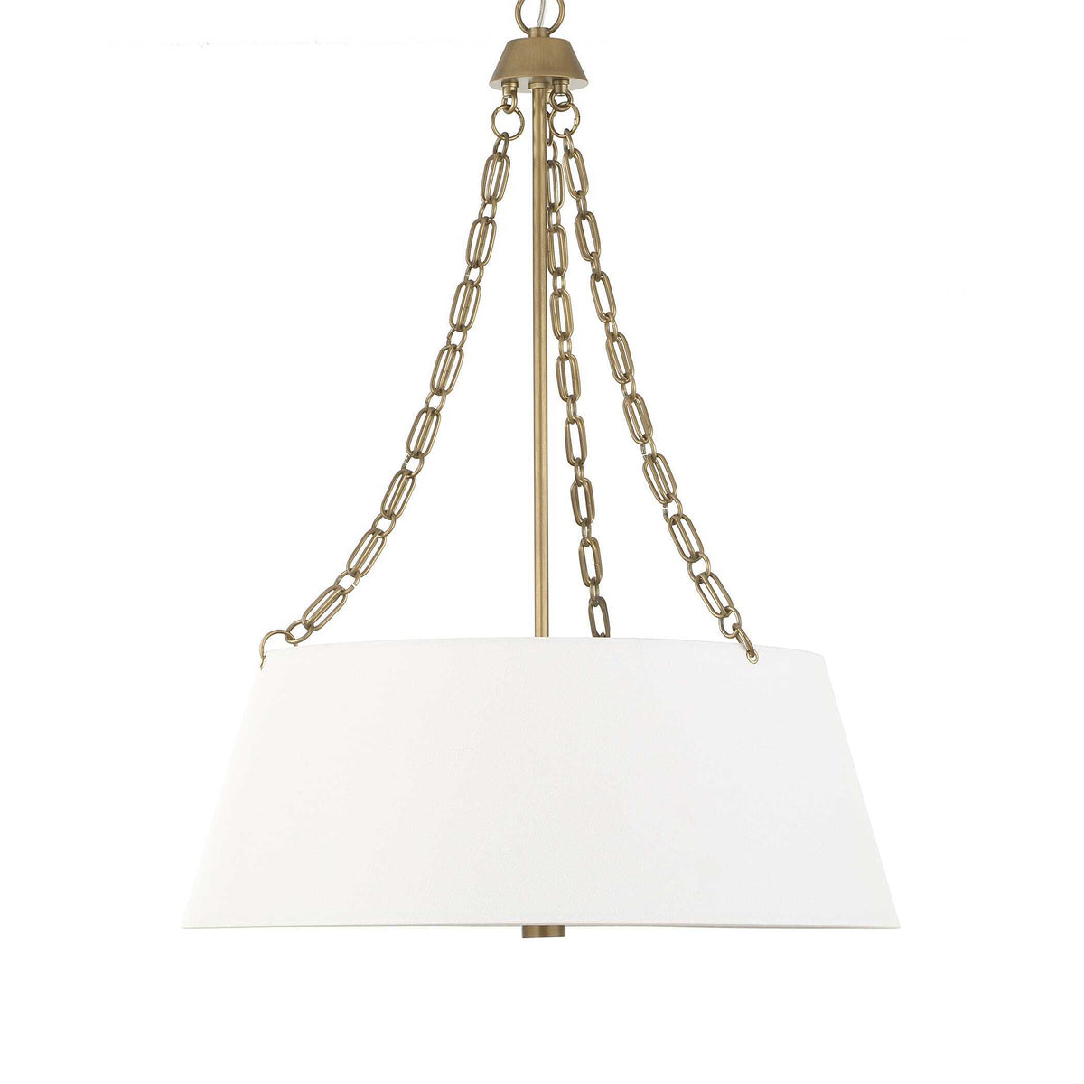 Andalucia 4 Light Drum Pendant - Gold / White by Uttermost - View 5