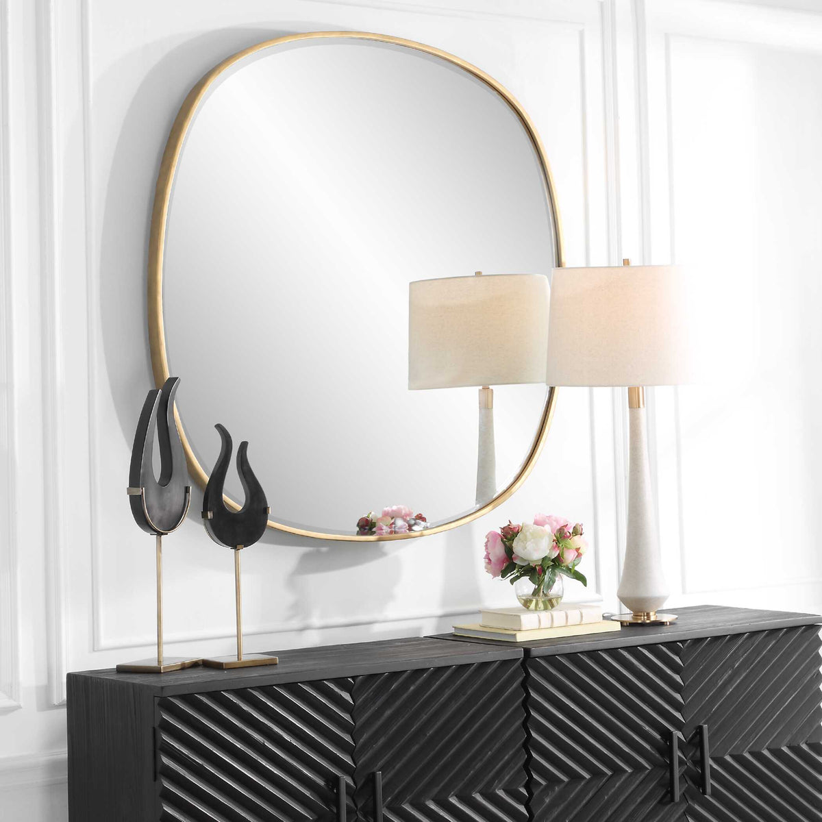 Webster Mirror - Gold by Uttermost - View 3