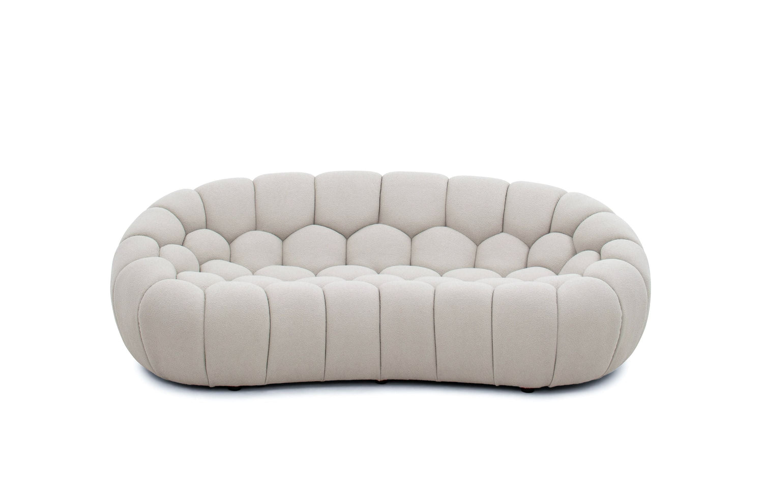Divani Casa Yolonda - Modern Curved Beige Fabric Sofa Set - Home Elegance USA