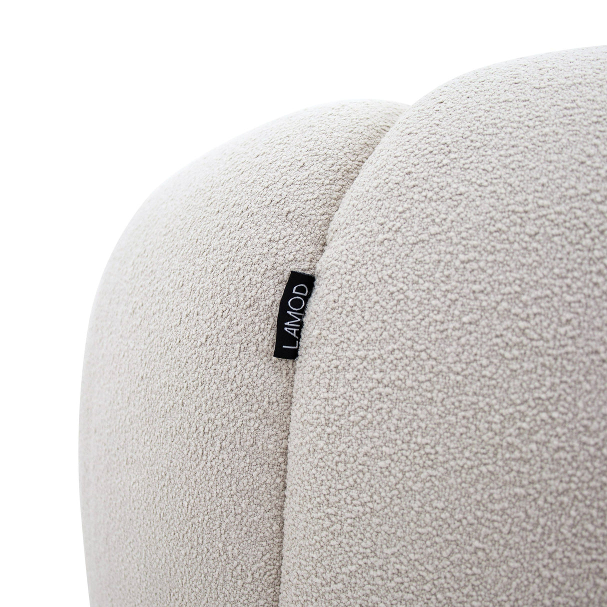 Divani Casa Yolonda - Modern Curved Beige Fabric Chair